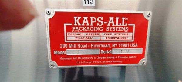 KAPSALL CAPPER MODEL E 4 SPINDLE UNIT 18-72 MM CAP 80 BPM - Image 5