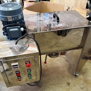 DOUBLE RIBBON MIXER LAB SIZE 7.5 Cft ALL STAINLESS STEEL 3 PHASE MOTOR ON CASTORS